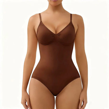 OEM Women'S Nylon Anti-Bacterial Shapewear Bodysuit Removable Pads Medium Control Seamless Tummy Waist Slimmer Daily Wear Curvy