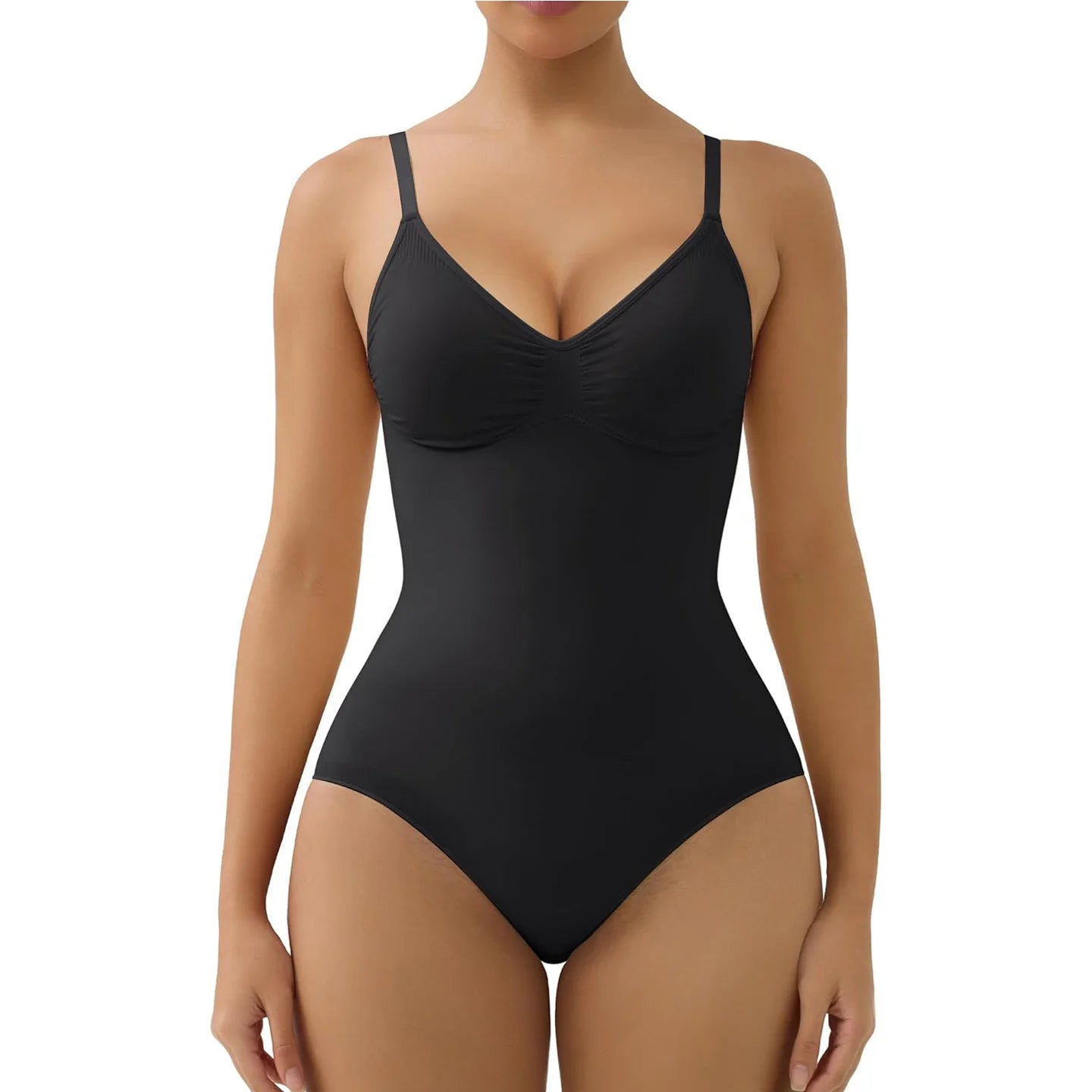 OEM Women'S Nylon Anti-Bacterial Shapewear Bodysuit Removable Pads Medium Control Seamless Tummy Waist Slimmer Daily Wear Curvy