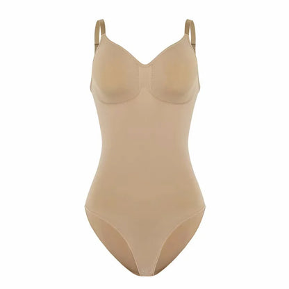 OEM Women'S Nylon Anti-Bacterial Shapewear Bodysuit Removable Pads Medium Control Seamless Tummy Waist Slimmer Daily Wear Curvy